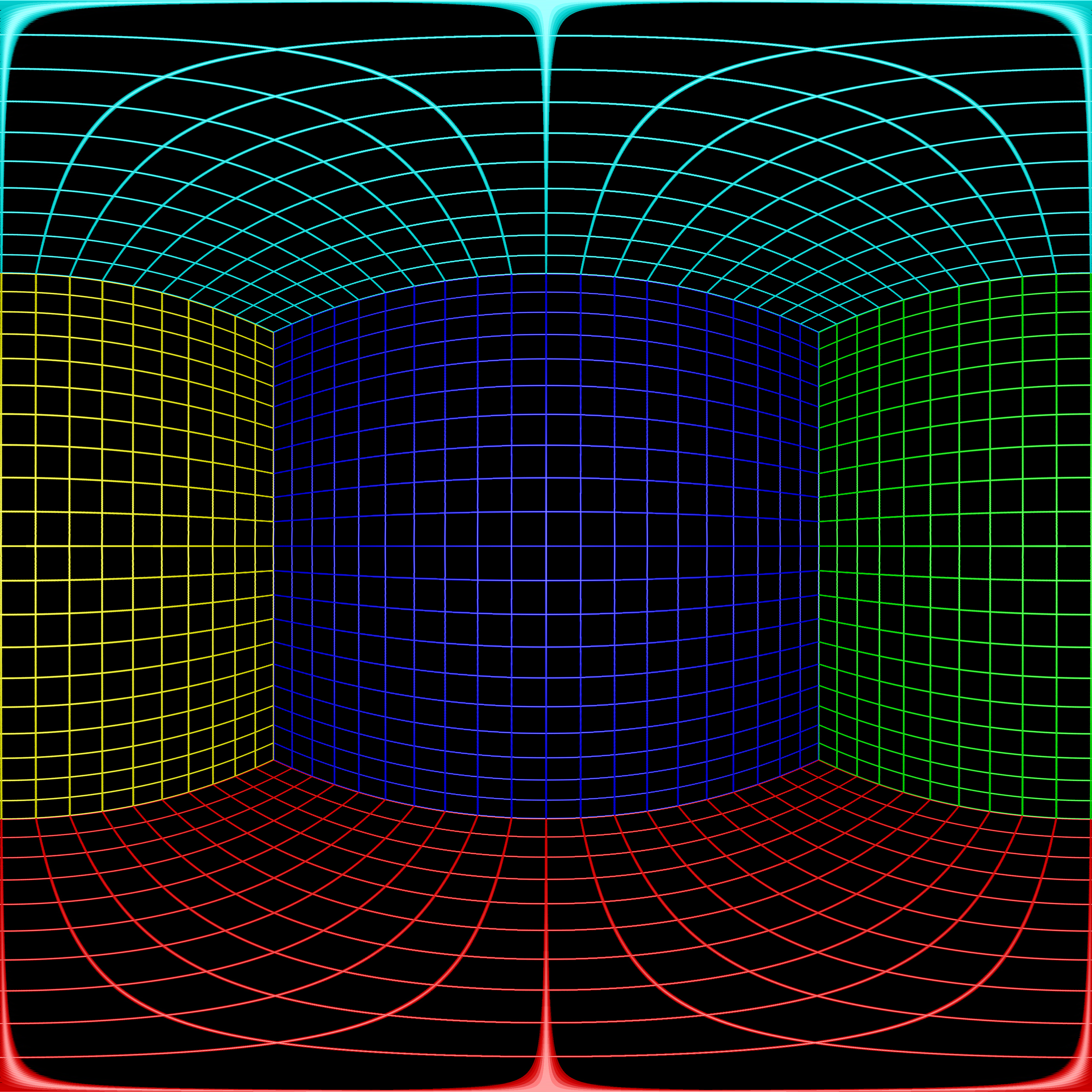Single lens equirectangular projection